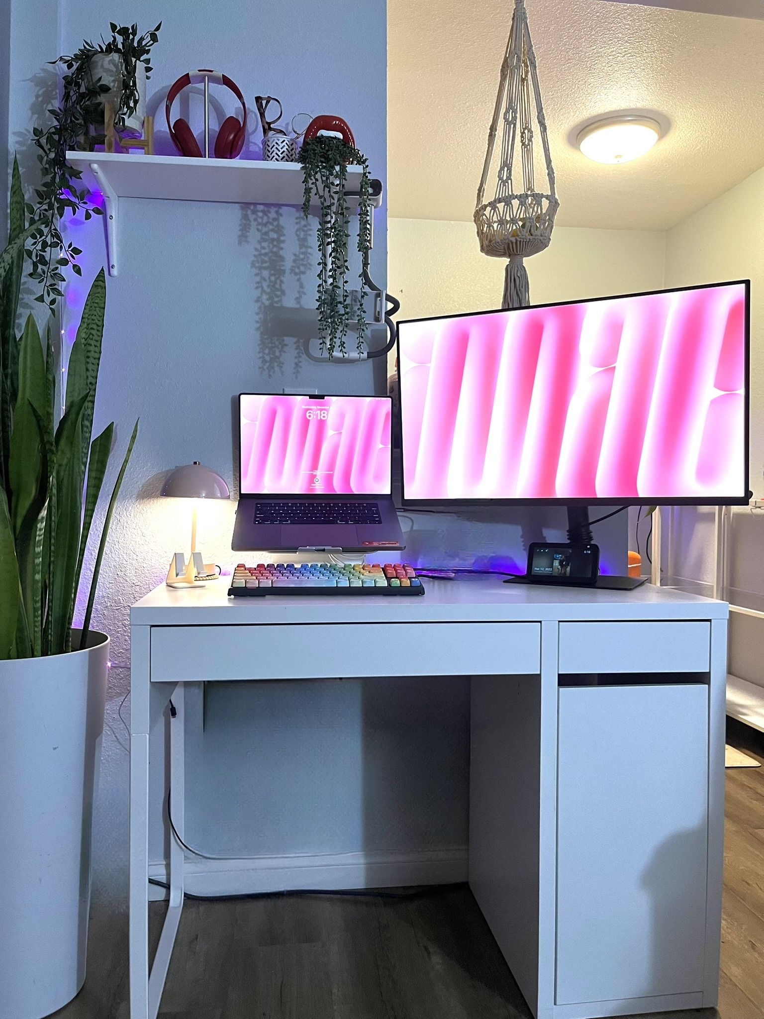 Small White Desk Vanity 