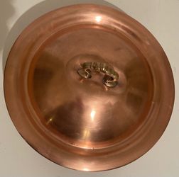 Vintage Metal Copper and Brass Pot & Lid, 11 1/2" x 5", Kitchen Decor, Table Display, Shelf Display, This Can Be Shined Up Even More Thumbnail