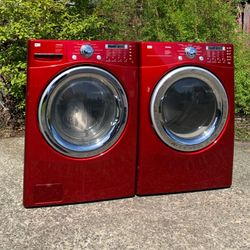 LG TROMM WASHER AND DRYER SET.
