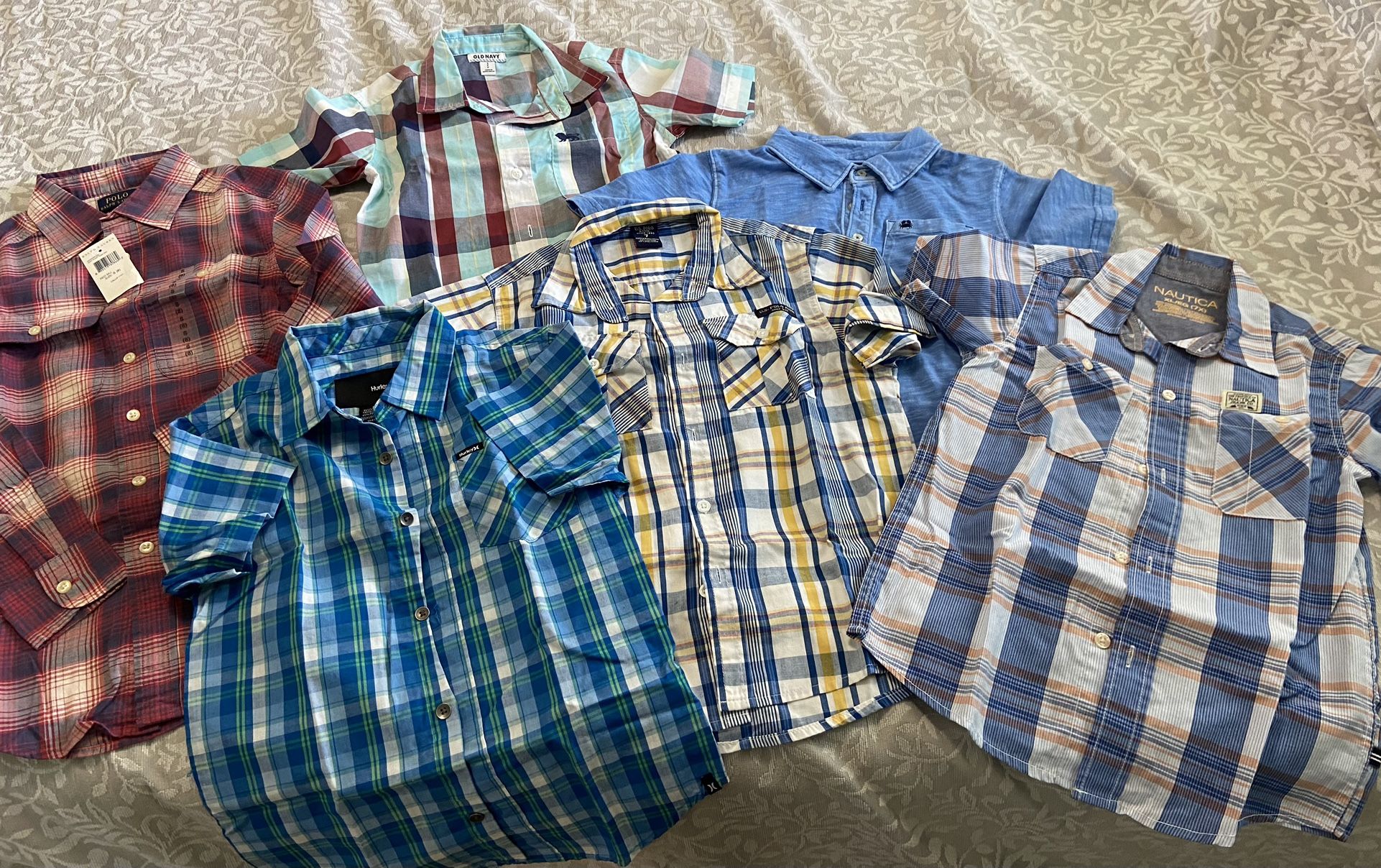 Boys Plaid Dress Shirts Size 6-8