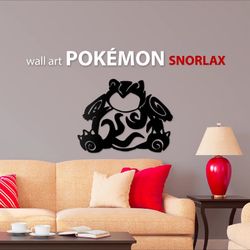 Pokemon Snorlax Wall Art