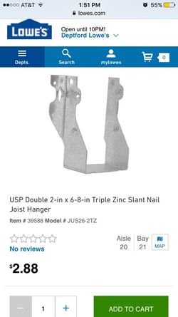 Double 2x6 or 8 joist hangers .