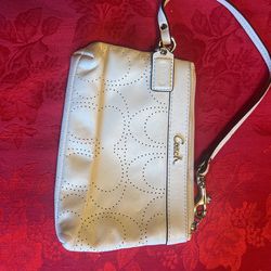 Coach Leather Wristlet 