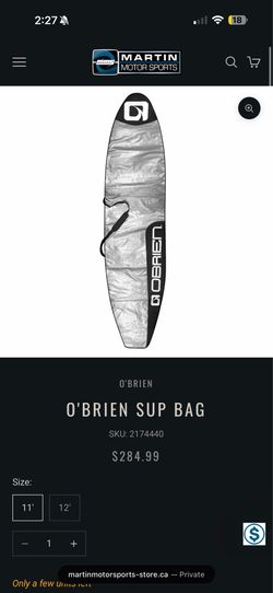NEW Obrien 10-11’ paddleboard cover