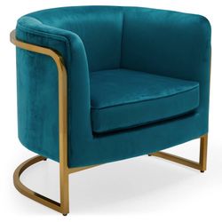 Green Velvet Barrel chair 