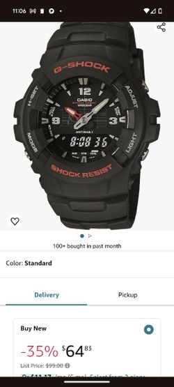  G-Shock

G-Shock Ana-Digi G100-1B Ana-Digi Classic Wristwatch

