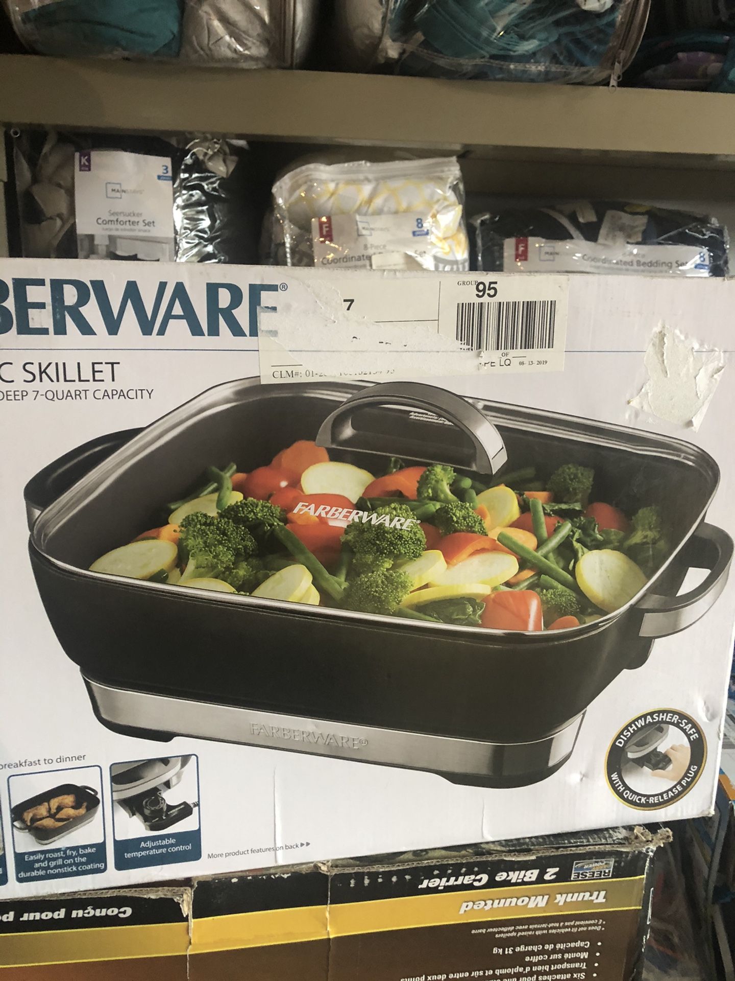 Farberware Royalty 7 Quart XL Nonstick Electric Black Skillet