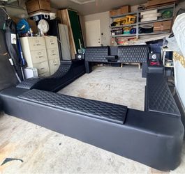 Speaker and massage chair king storage bed frame