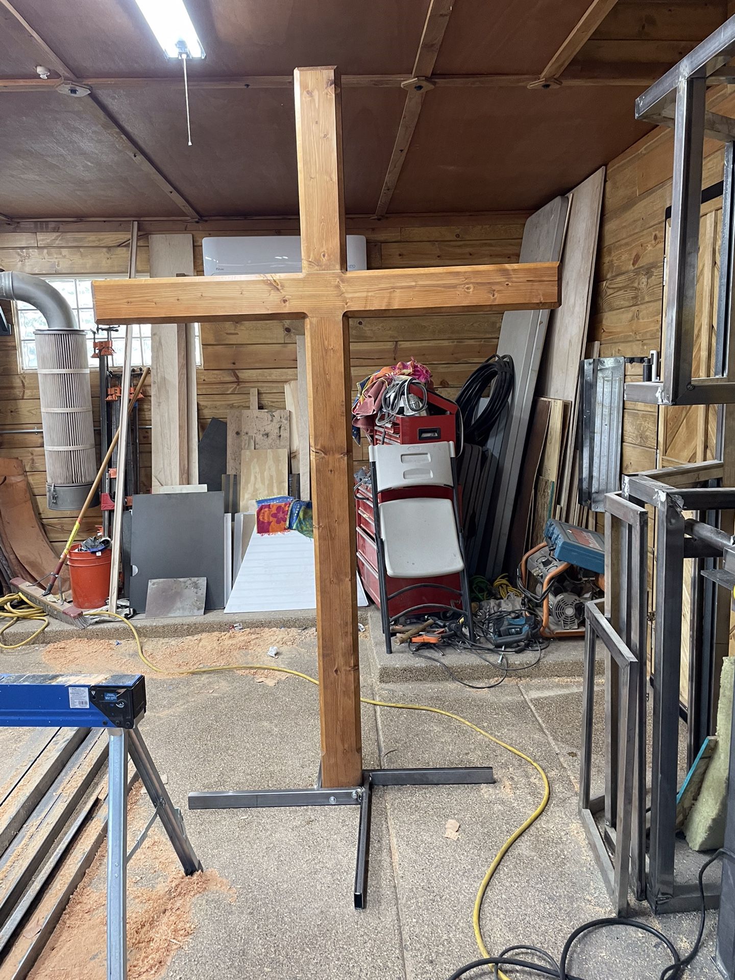 Large Wooden Cross Used Once For Wedding