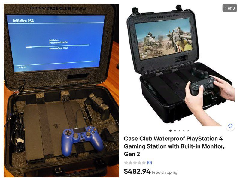 PS4 Case Club Built In Monitor Gen 2 Barely Used Like New Ps4 Not Included! Just Case Club... Read Description!