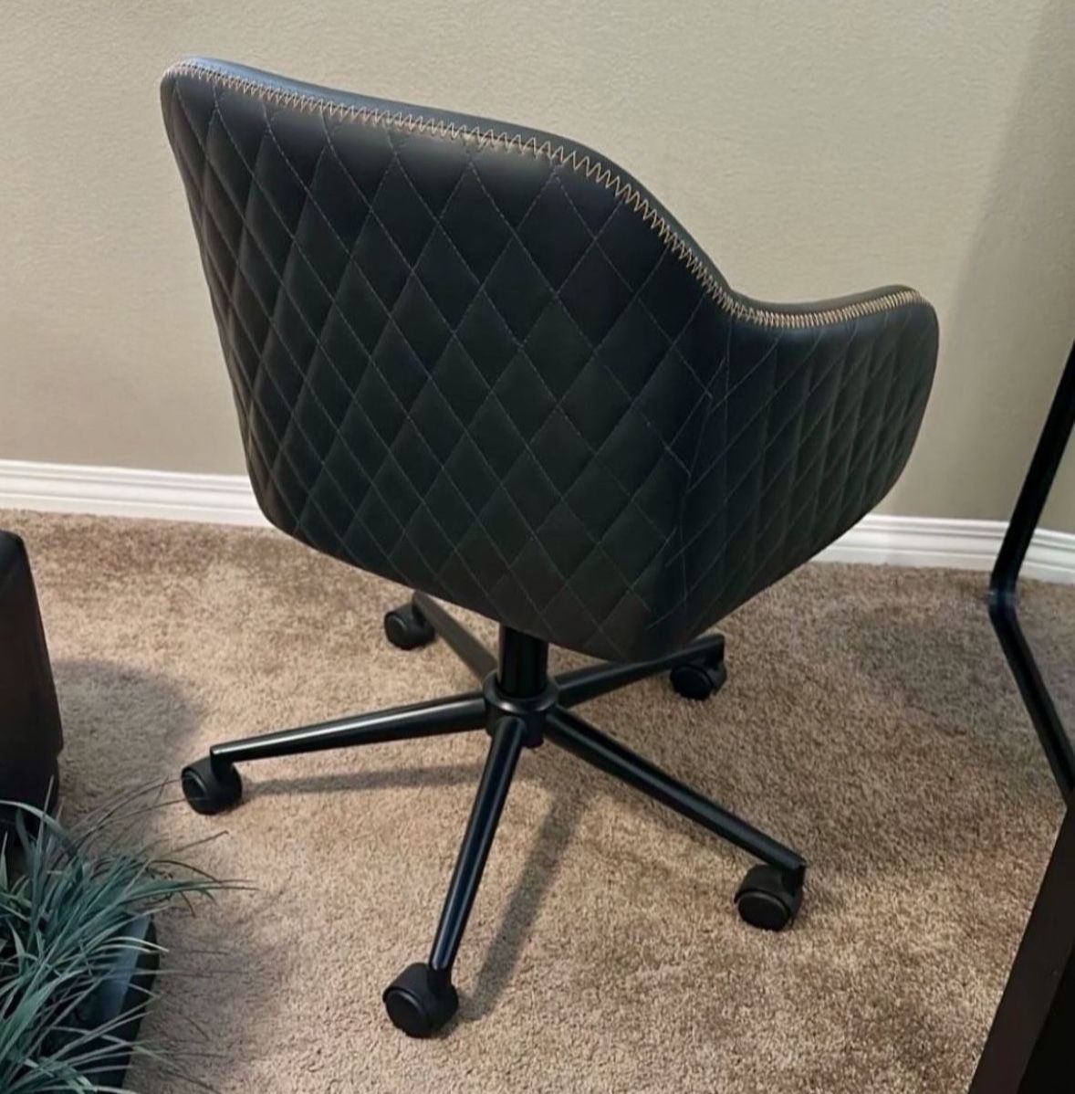 Office Chair Gray Leather