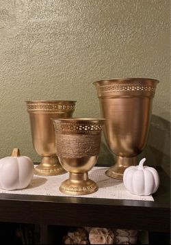 Vases | Home Decor | Fall Decor | Vase Sets | Metal Vases