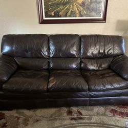 Leather Sofa And Chair