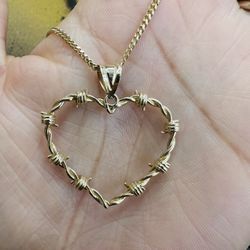 14k Heart Charm 