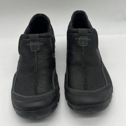 Clarks Muckers Waterproof Black Leather Slip On Loafers Shoes Men's sz 8 M 