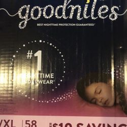 Goodnites Pull Ups L/xlarge Only 58 Boys /girls