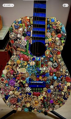 Custom Decorated Acoustic Guitar