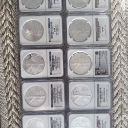 Graded American Eagle Silver Coin