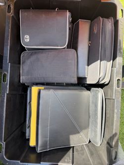 Box full of movie DVDs