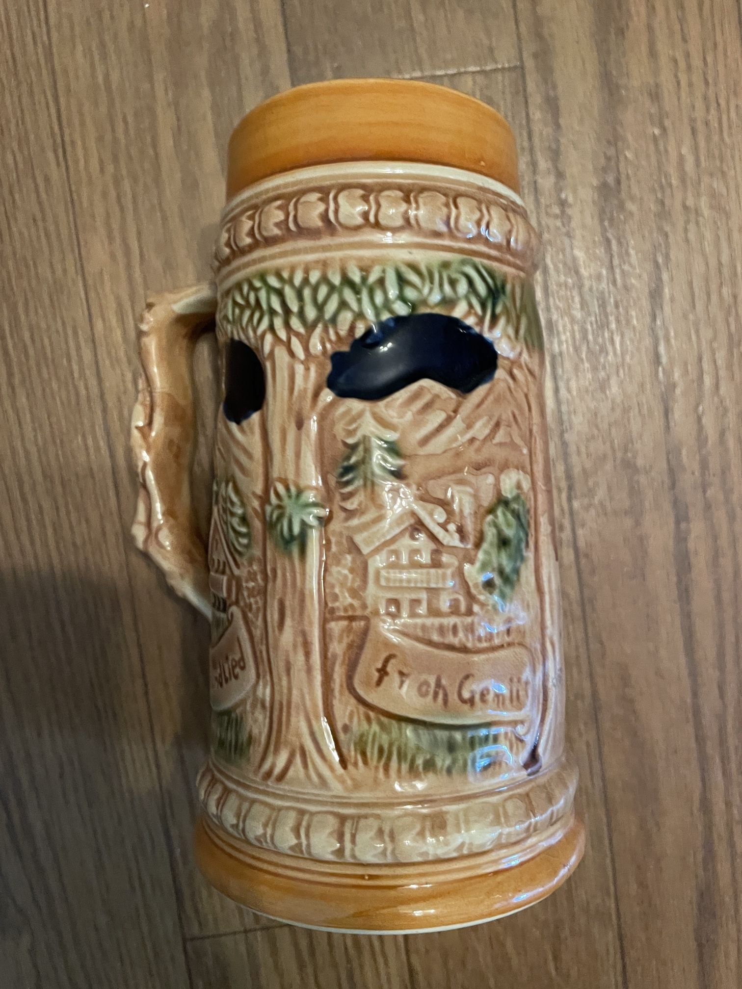 Vintage Japanese Ceramic Beer Stein Japan