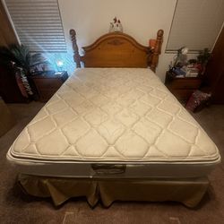Queen mattress with spring box frame(headboard not included)