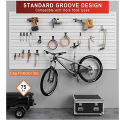 White Garage Slatewall Panel Interlocking PVC For Organization Mounted Storage 