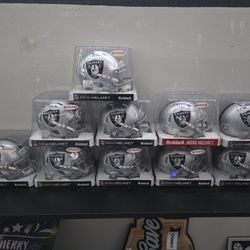 Raiders Signed Mini Helmets 