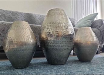 3 beautiful decorative vases 13" 14" 19". Kendall area