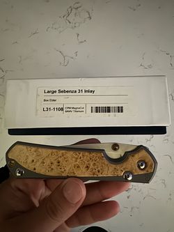 Chris Reeve Large Sebenza 31 Box Elder Inlay