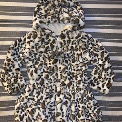 Girls Animal Print Coat
