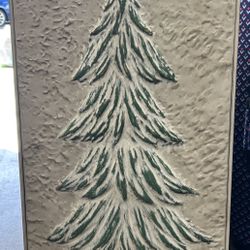 Christmas Tree metal hanging art
