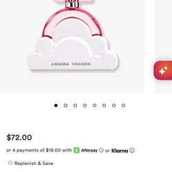 Two big bottles Ariana pink cloud perfume both for $90