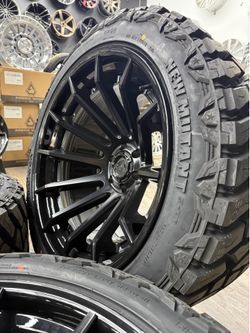 22x12 Fuel Fusion Forged Extreme Concave Wheels 33” Predator MT Tires F150 Silverado Ram Tundra 6lug