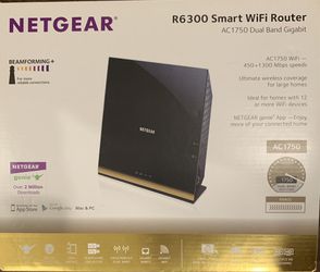 NETGEAR R6300 Smart WiFi Router AC1750 Dual Band Gigabit