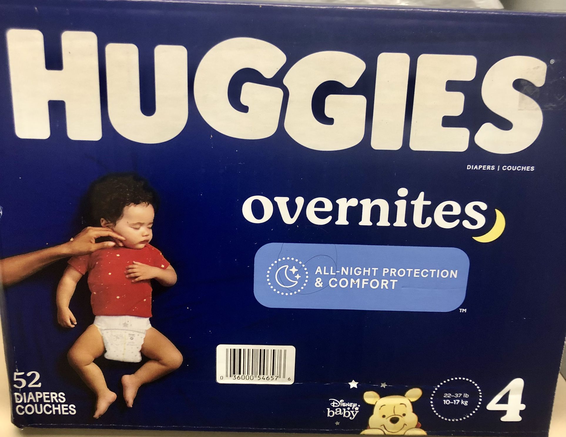 Huggies Overnites - Size 4 - 52 Diapers