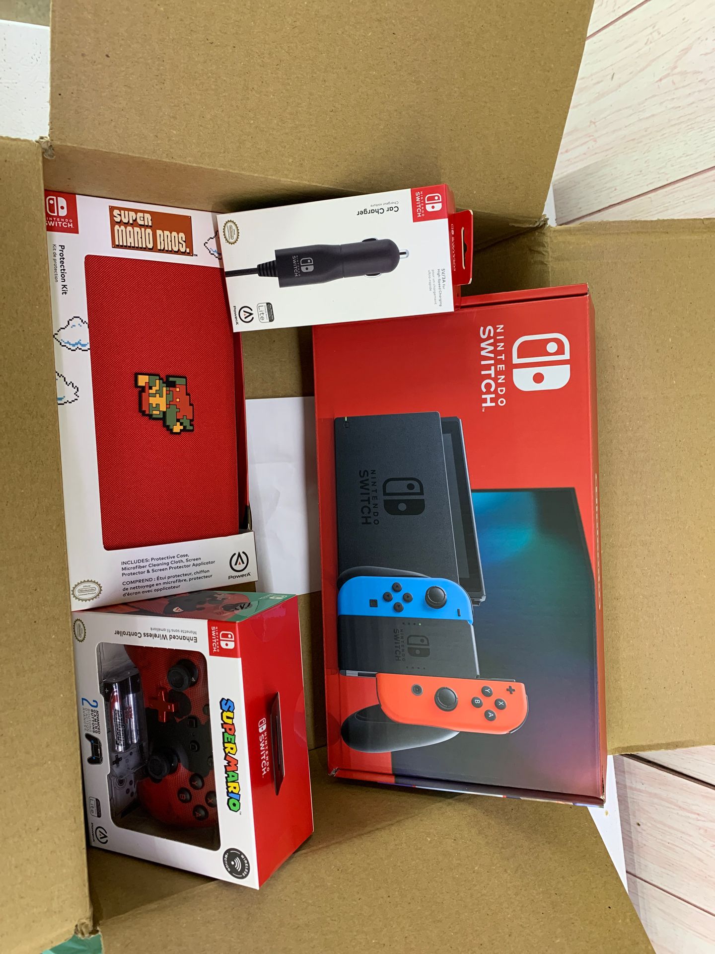 NEW NINTENDO SWITCH WITH EXTRAS with receipt