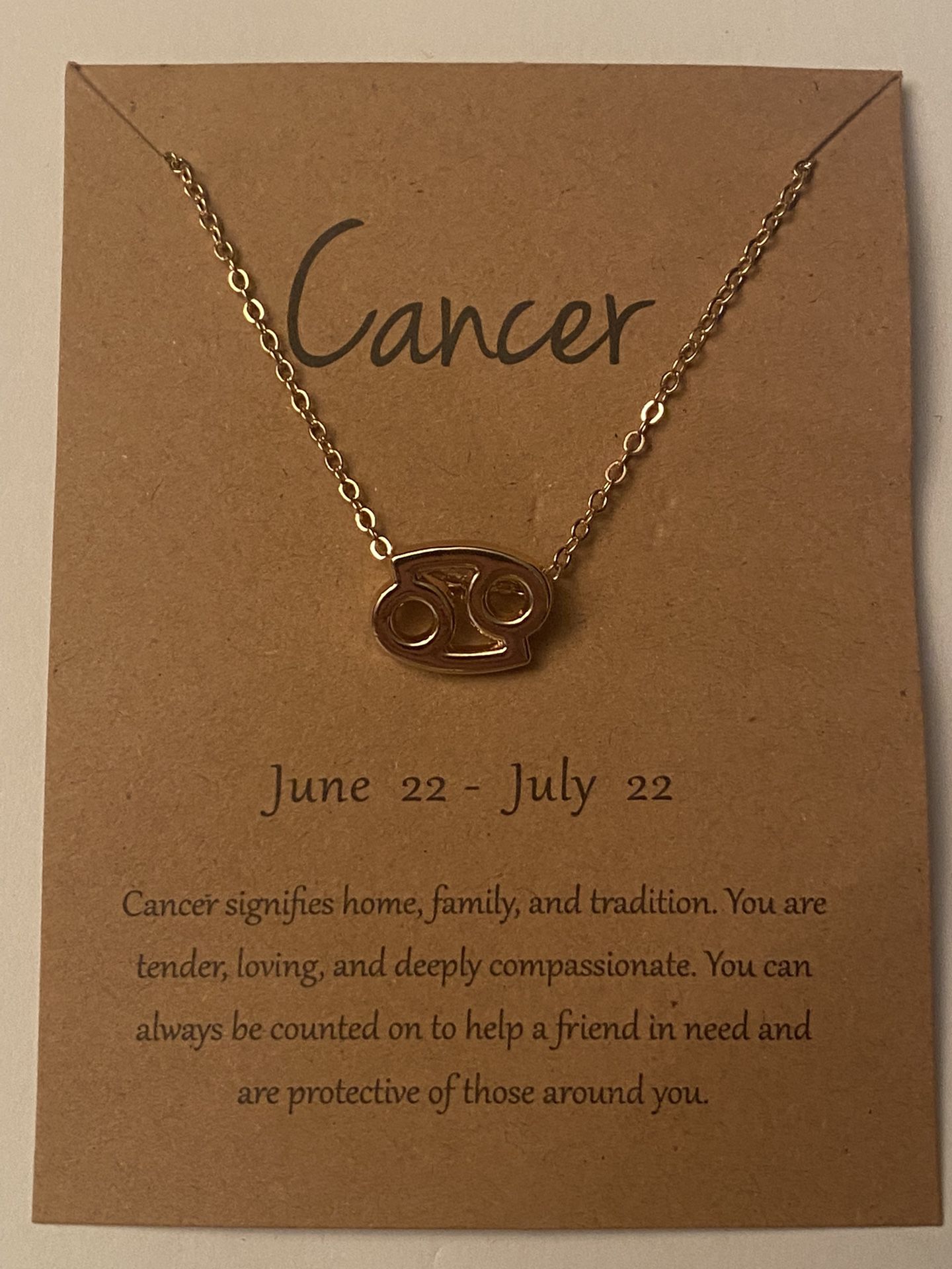 Fashion Gold Plate Cancer Necklace 