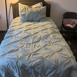 Upholstered Bed Frame w/ Headboard - Clean & Stylish