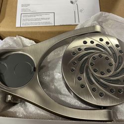 HydroRain with ProClean 5 - Spray SpotShield Brushed Nickel 6-in Round Rain High Pressure 