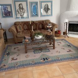 Hand painted Couch And Chair And a Half