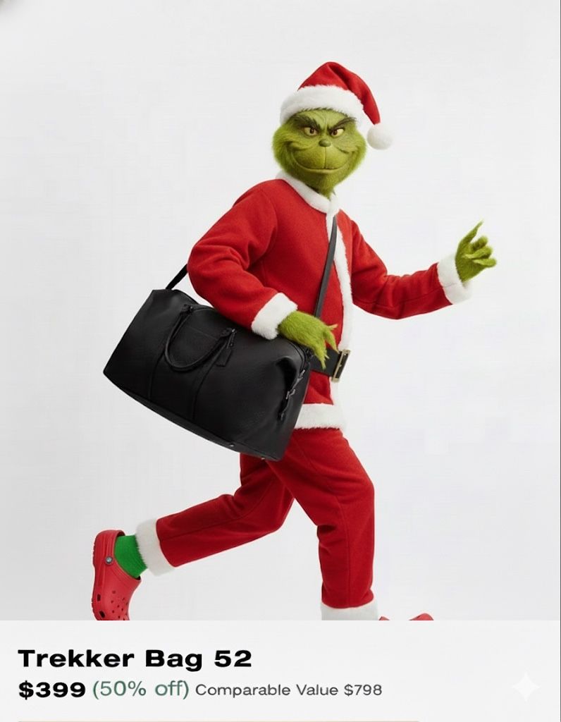 Coach Trekker 52 Black Leather Bag New With Tags