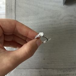 Sterling Silver Moissanite Ring