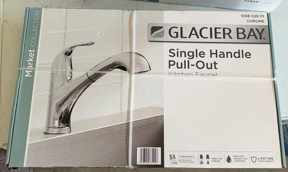 Chrome, glacier Bay single hand, pull out kitchen faucet