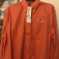 Mens Cleveland Browns Dress Shirt Brand New W Tickets Size M 