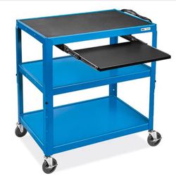 A/V Computer Cart, 34”x20” - Blue 