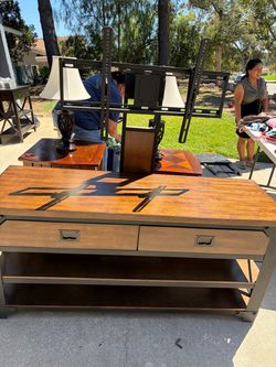 Entertainment center with TV mount