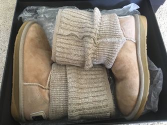 New In Box Australia Luxe Collective Fame Short Knit Boots Size 7