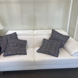 Sectional, Two Piece white Sofa
