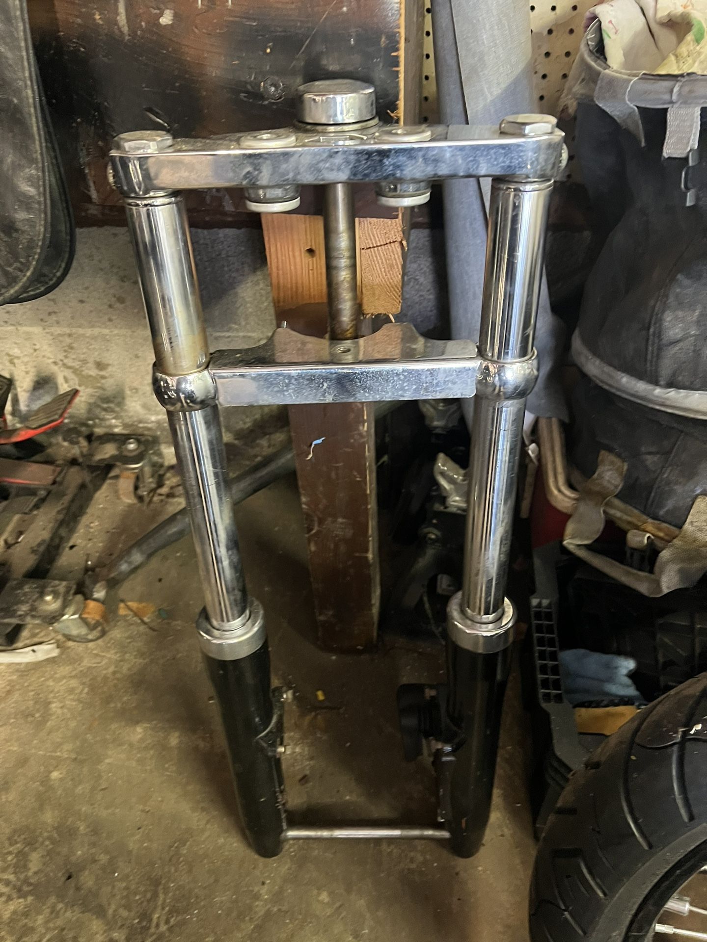 Early Davidson, 41 Mm Front End With Brake Caliper
