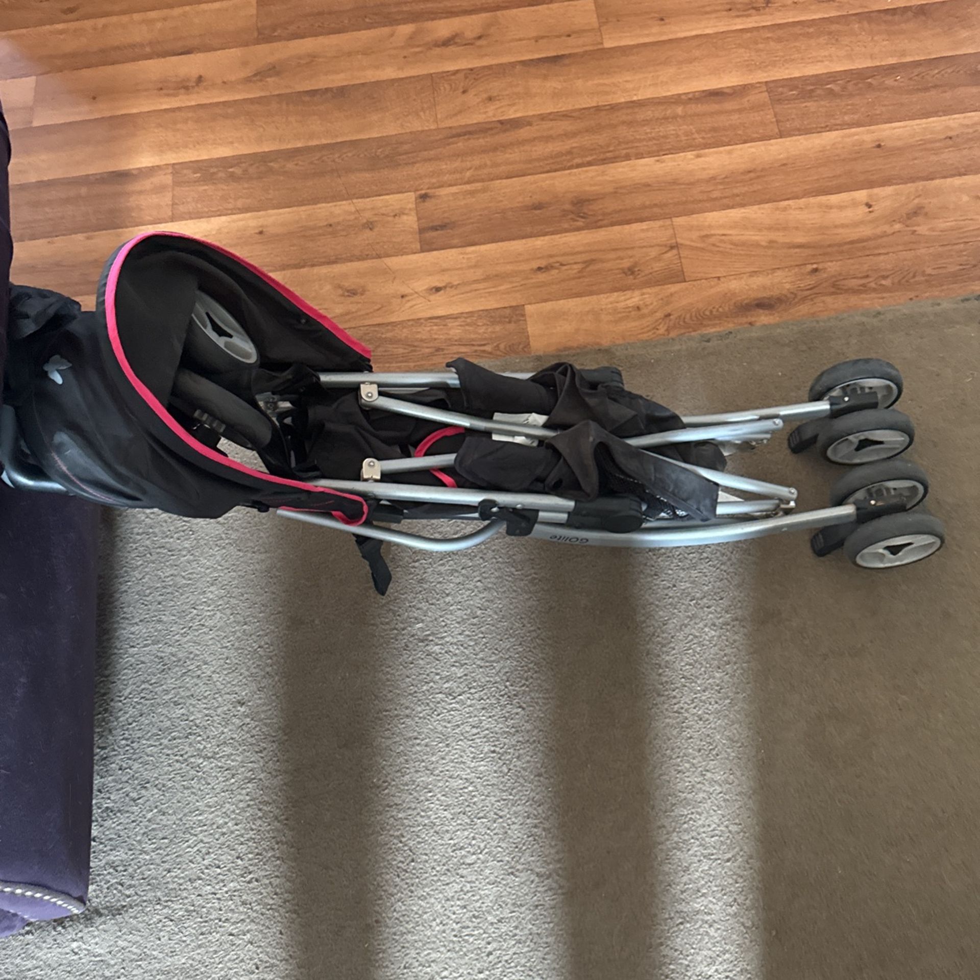 Pink And Black Stroller!